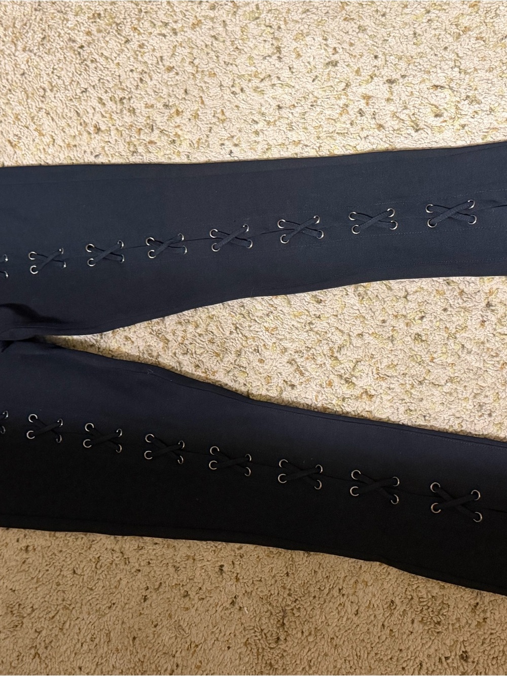 Black Lace-Up Detail Women’s Jeans